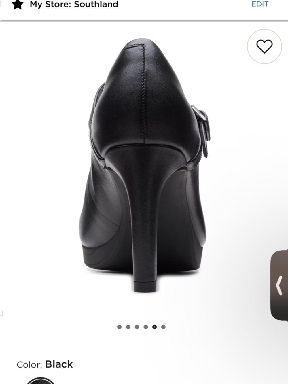 Clarks Black Mary Jane High Heel Pumps
